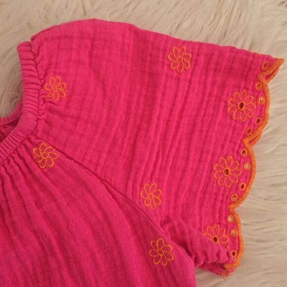 🩷 Cat & Jack Vibrant Pink Dress with Orange Details - Picture 3 of 3